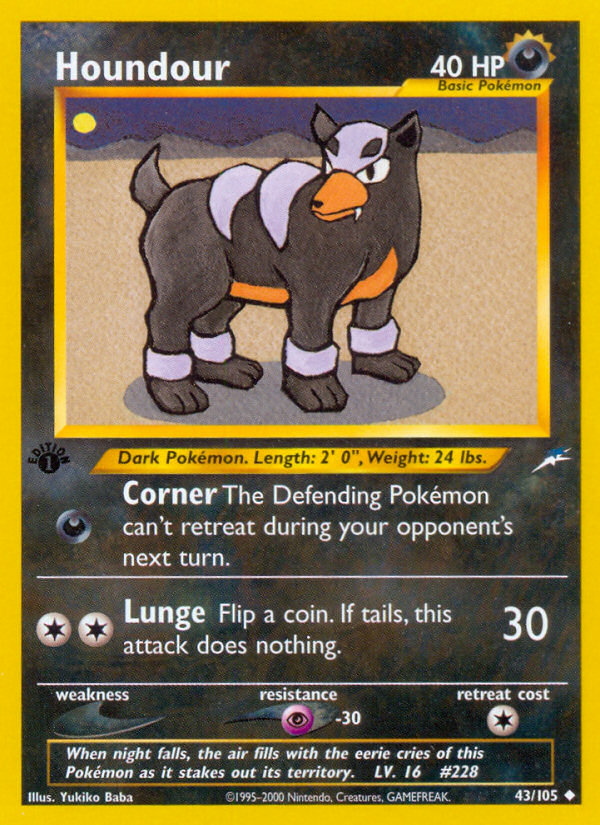 Houndour (43/105) [Neo Destiny 1st Edition] | RetroPlay Games