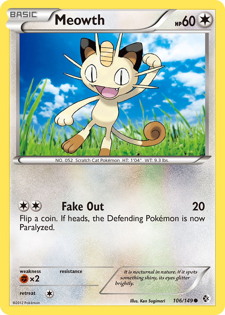 Meowth (106/149) [Black & White: Boundaries Crossed] | RetroPlay Games