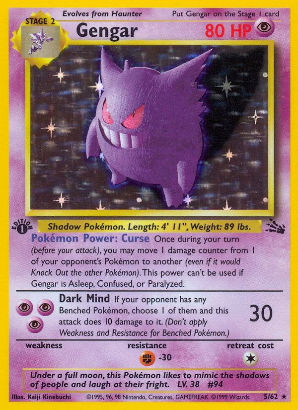 Gengar (5/62) [Fossil 1st Edition] | RetroPlay Games