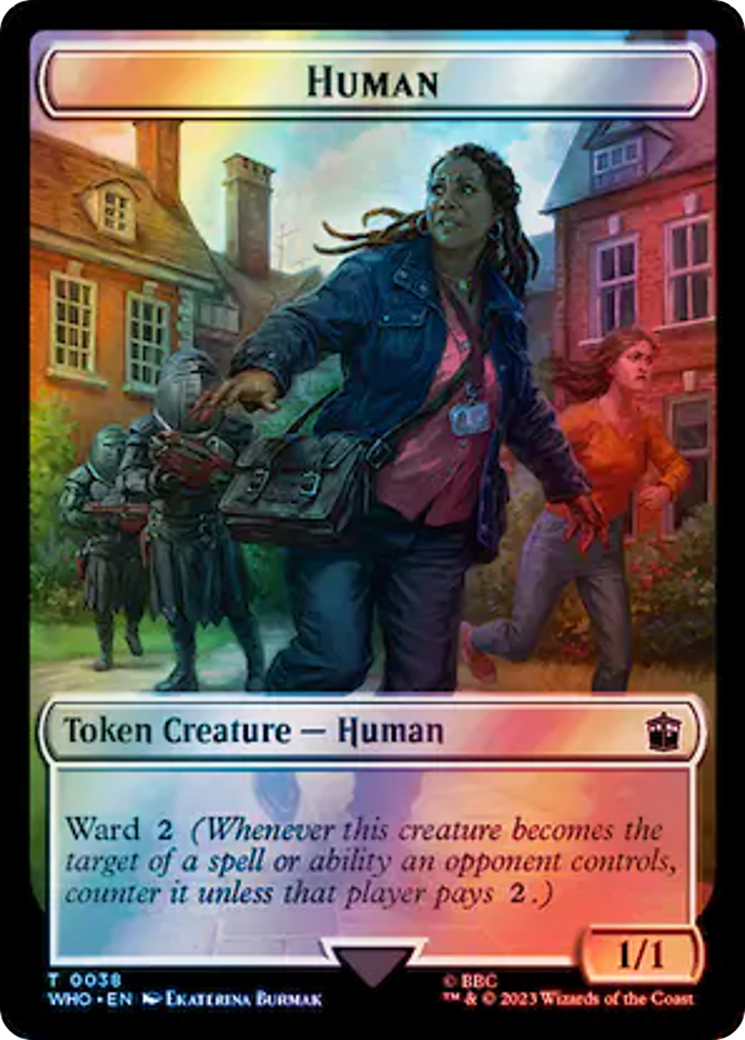 Human (0038) // Mutant Double-Sided Token (Surge Foil) [Doctor Who Tokens] | RetroPlay Games
