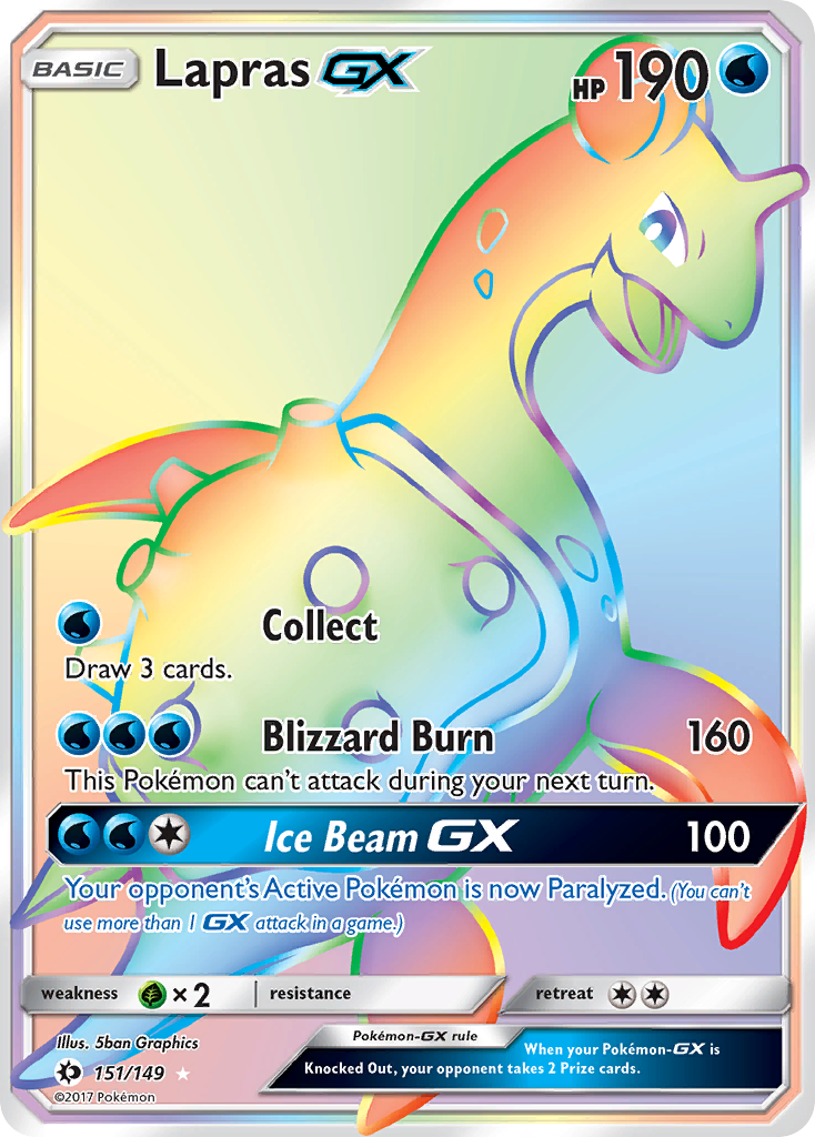 Lapras GX (151/149) [Sun & Moon: Base Set] | RetroPlay Games