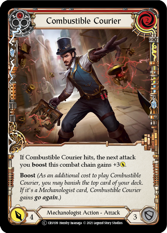 Combustible Courier (Red) [U-CRU109] (Crucible of War Unlimited)  Unlimited Normal | RetroPlay Games