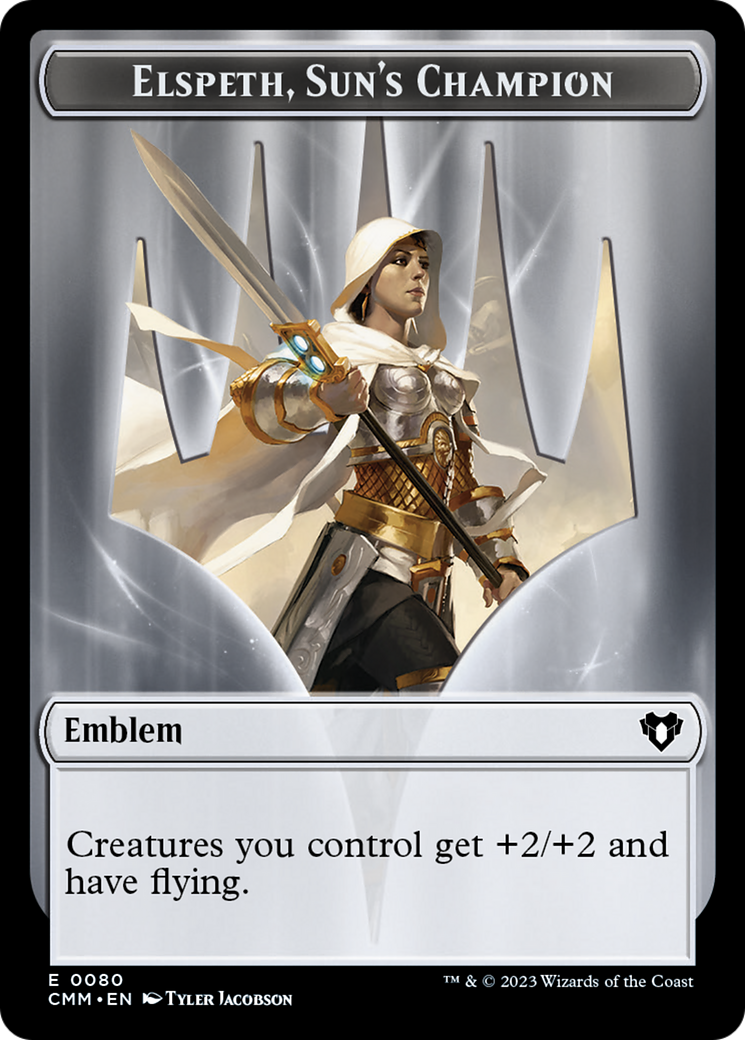 Elspeth, Sun's Champion Emblem // Copy (55) Double-Sided Token [Commander Masters Tokens] | RetroPlay Games