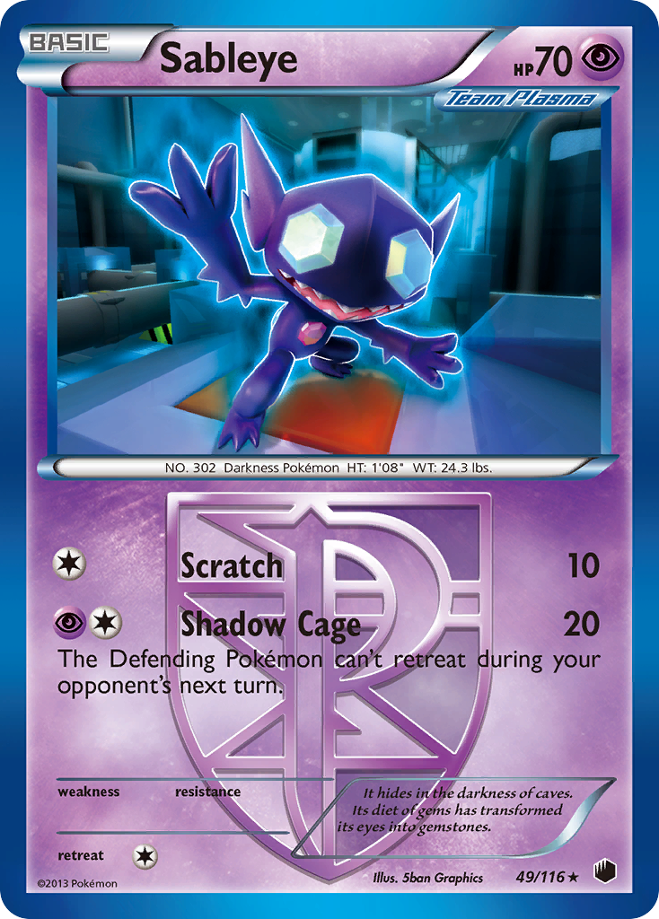 Sableye (49/116) [Black & White: Plasma Freeze] | RetroPlay Games