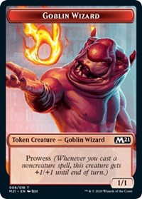Goblin Wizard // Knight Double-sided Token [Core Set 2021 Tokens] | RetroPlay Games
