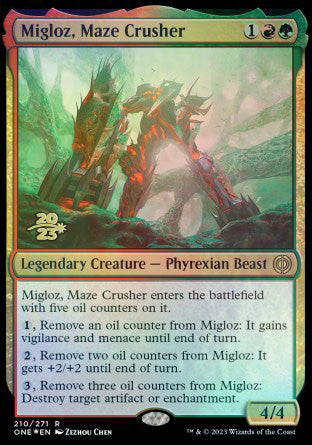 Migloz, Maze Crusher [Phyrexia: All Will Be One Prerelease Promos] | RetroPlay Games