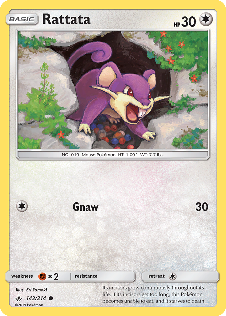 Rattata (143/214) [Sun & Moon: Unbroken Bonds] | RetroPlay Games