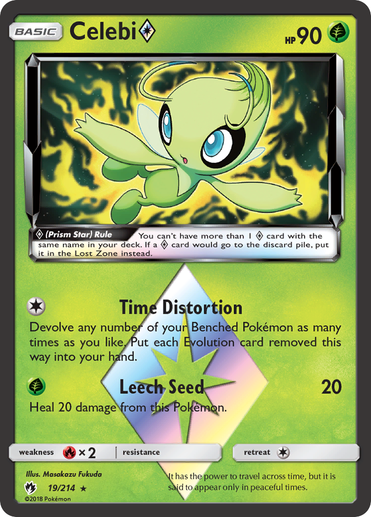 Celebi (19/214) (Prism Star) [Sun & Moon: Lost Thunder] | RetroPlay Games