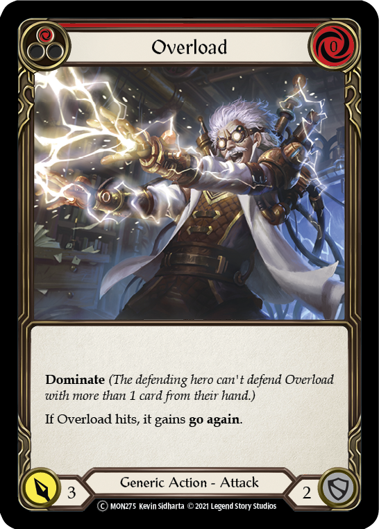 Overload (Red) [U-MON275-RF] (Monarch Unlimited)  Unlimited Rainbow Foil | RetroPlay Games