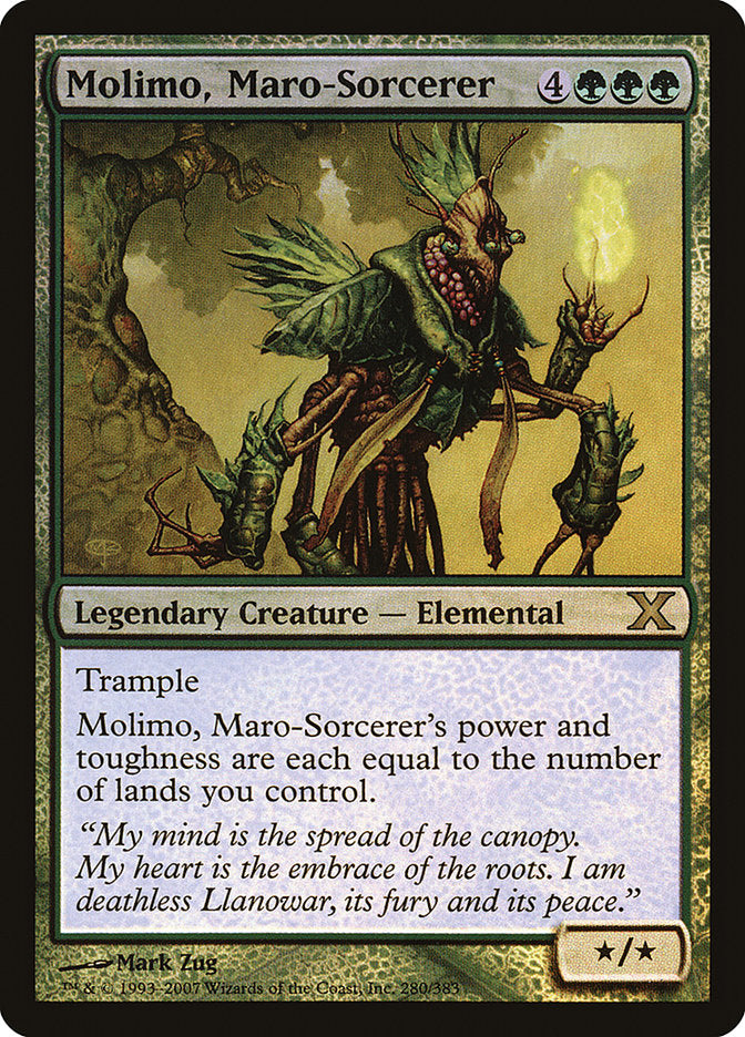 Molimo, Maro-Sorcerer (Premium Foil) [Tenth Edition] | RetroPlay Games