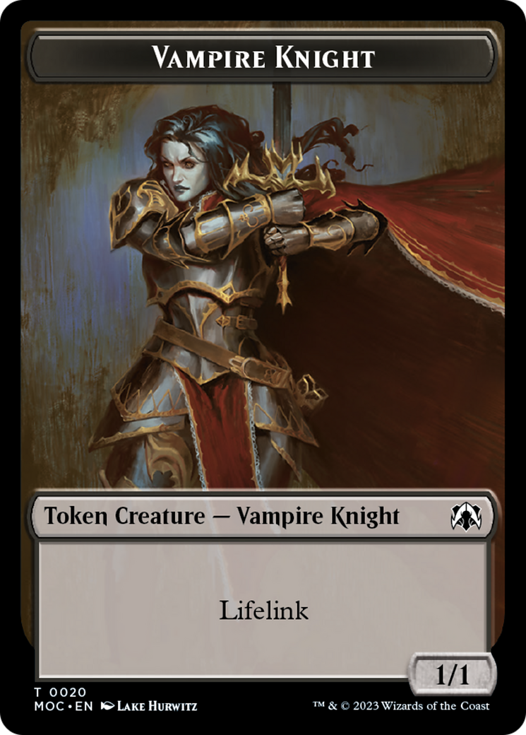 Vampire Knight // Soldier Double-Sided Token [March of the Machine Commander Tokens] | RetroPlay Games