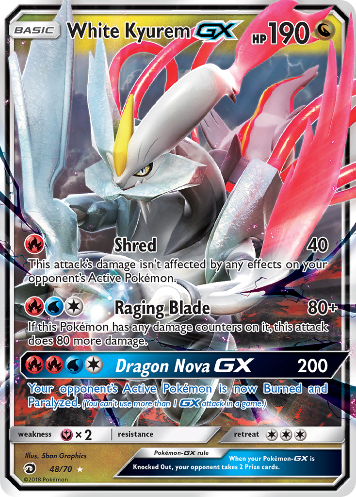 White Kyurem GX (48/70) [Sun & Moon: Dragon Majesty] | RetroPlay Games