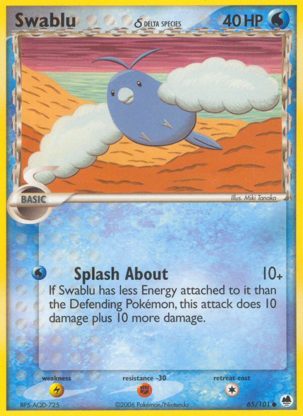 Swablu (65/101) (Delta Species) [EX: Dragon Frontiers] | RetroPlay Games