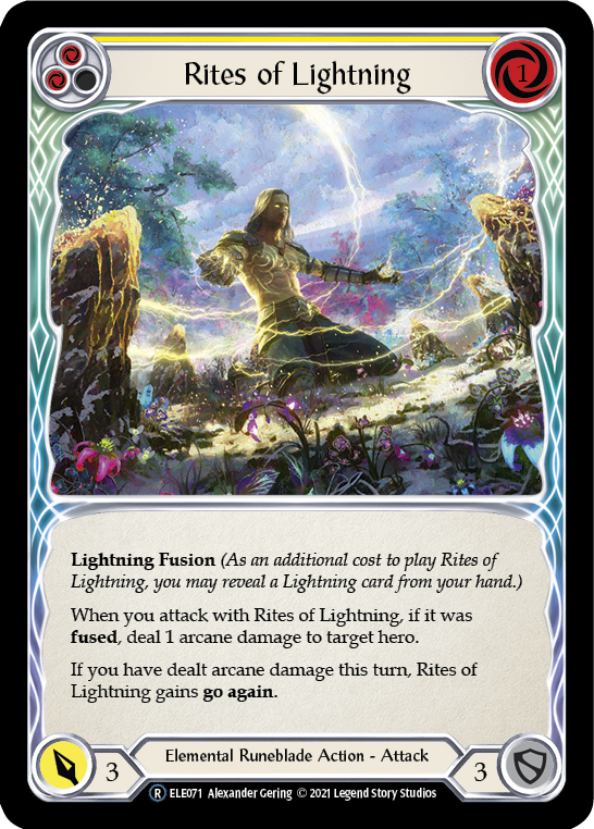 Rites of Lightning (Yellow) [U-ELE071] (Tales of Aria Unlimited)  Unlimited Rainbow Foil | RetroPlay Games