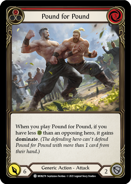 Pound for Pound (Red) [MON278-RF] (Monarch)  1st Edition Rainbow Foil | RetroPlay Games