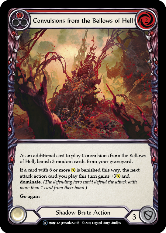 Convulsions from the Bellows of Hell (Red) [U-MON132-RF] (Monarch Unlimited)  Unlimited Rainbow Foil | RetroPlay Games