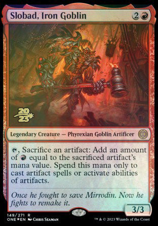 Slobad, Iron Goblin [Phyrexia: All Will Be One Prerelease Promos] | RetroPlay Games