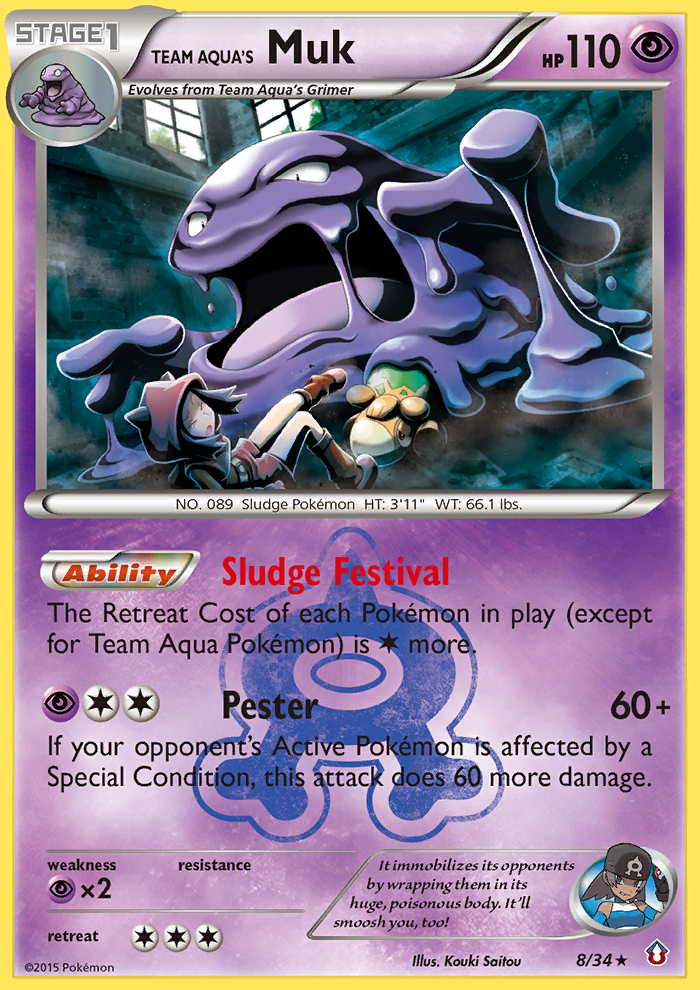 Team Aqua's Muk (8/34) [XY: Double Crisis] | RetroPlay Games