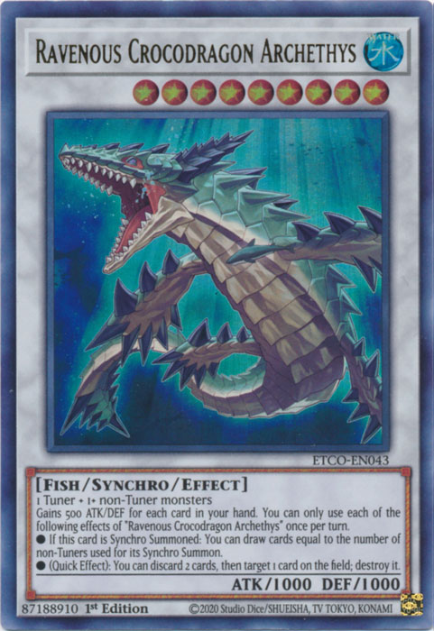 Ravenous Crocodragon Archethys [ETCO-EN043] Ultra Rare | RetroPlay Games