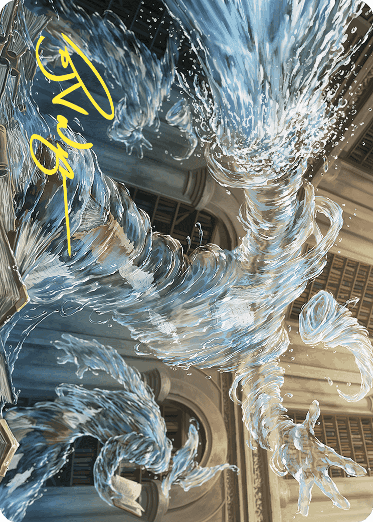 Splashy Spellcaster Art Card (Gold-Stamped Signature) [Wilds of Eldraine Art Series] | RetroPlay Games