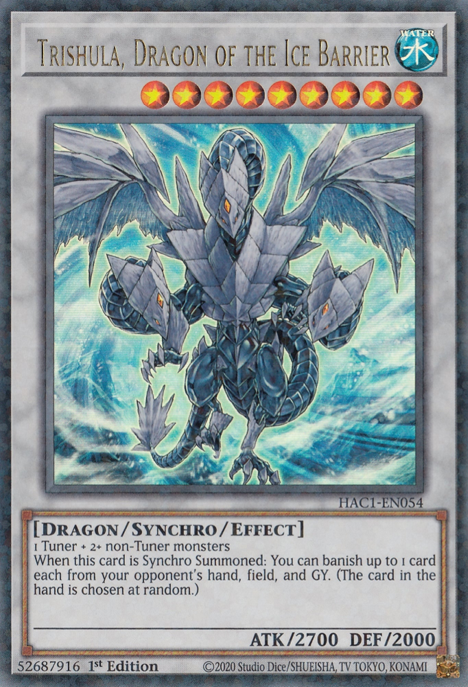 Trishula, Dragon of the Ice Barrier (Duel Terminal) [HAC1-EN054] Parallel Rare | RetroPlay Games