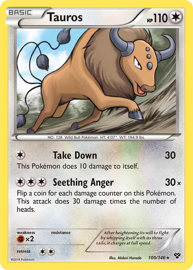 Tauros (100/146) [XY: Base Set] | RetroPlay Games