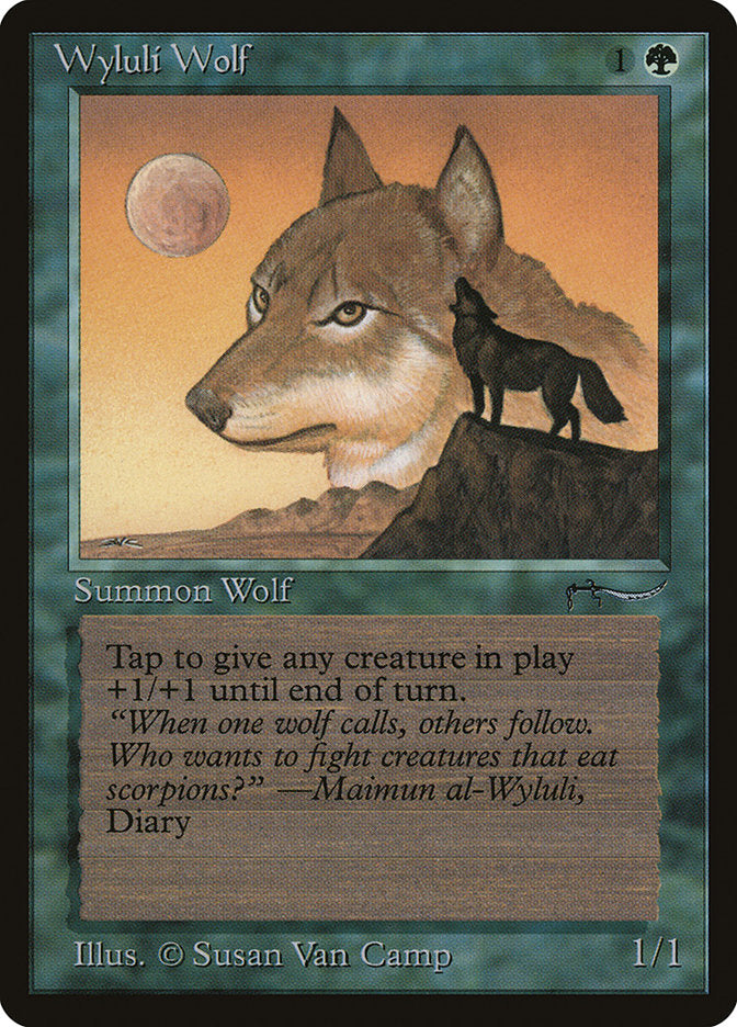 Wyluli Wolf (Dark Mana Cost) [Arabian Nights] | RetroPlay Games