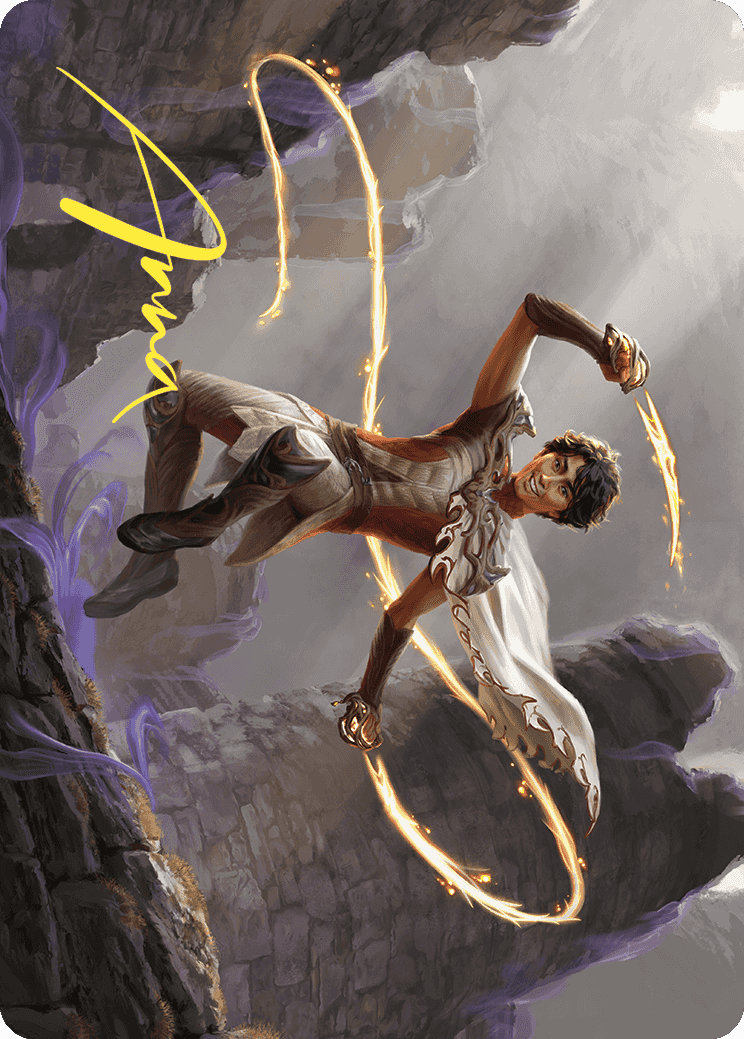 Kellan, the Fae-Blooded Art Card (Gold-Stamped Signature) [Wilds of Eldraine Art Series] | RetroPlay Games