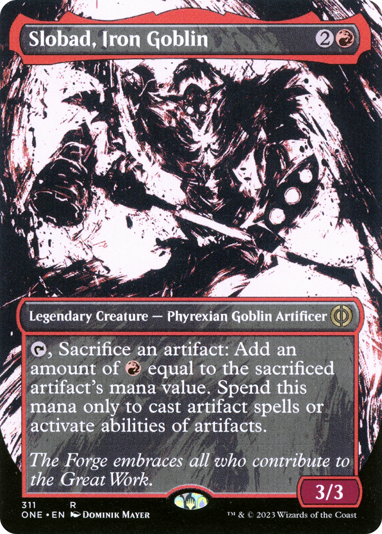 Slobad, Iron Goblin (Borderless Ichor) [Phyrexia: All Will Be One] | RetroPlay Games