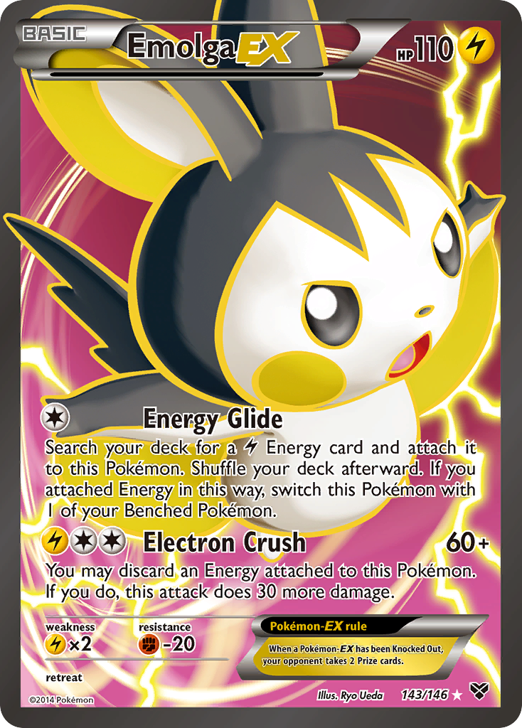 Emolga EX (143/146) [XY: Base Set] | RetroPlay Games