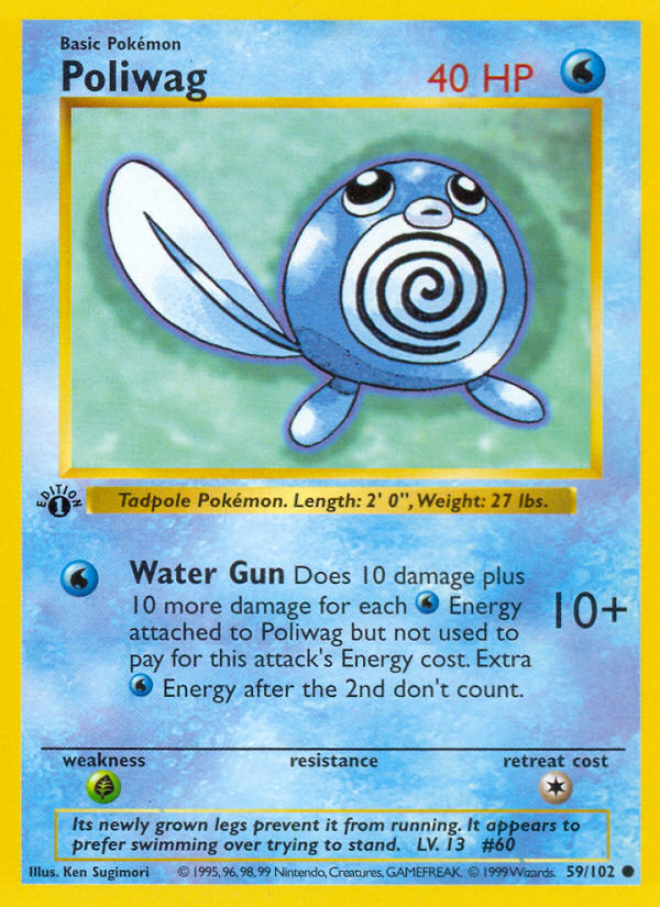 Poliwag (59/102) (Shadowless) [Base Set 1st Edition] | RetroPlay Games