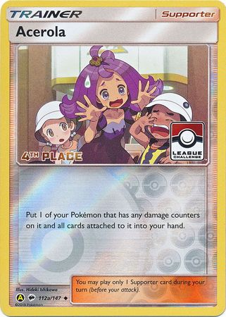 Acerola (112a/147) (League Promo 4th Place) [Sun & Moon: Burning Shadows] | RetroPlay Games