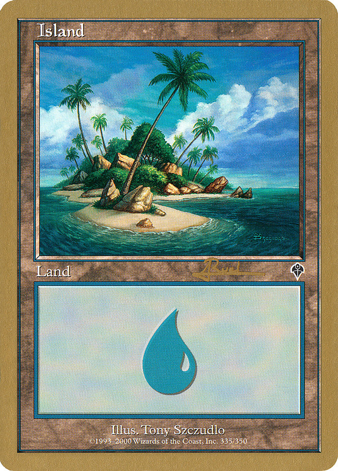 Island (ar335a) (Antoine Ruel) [World Championship Decks 2001] | RetroPlay Games