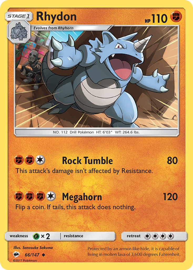 Rhydon (66/147) [Sun & Moon: Burning Shadows] | RetroPlay Games