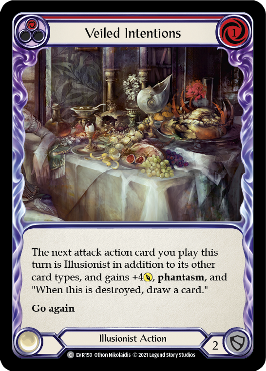Veiled Intentions (Red) [EVR150] (Everfest)  1st Edition Rainbow Foil | RetroPlay Games