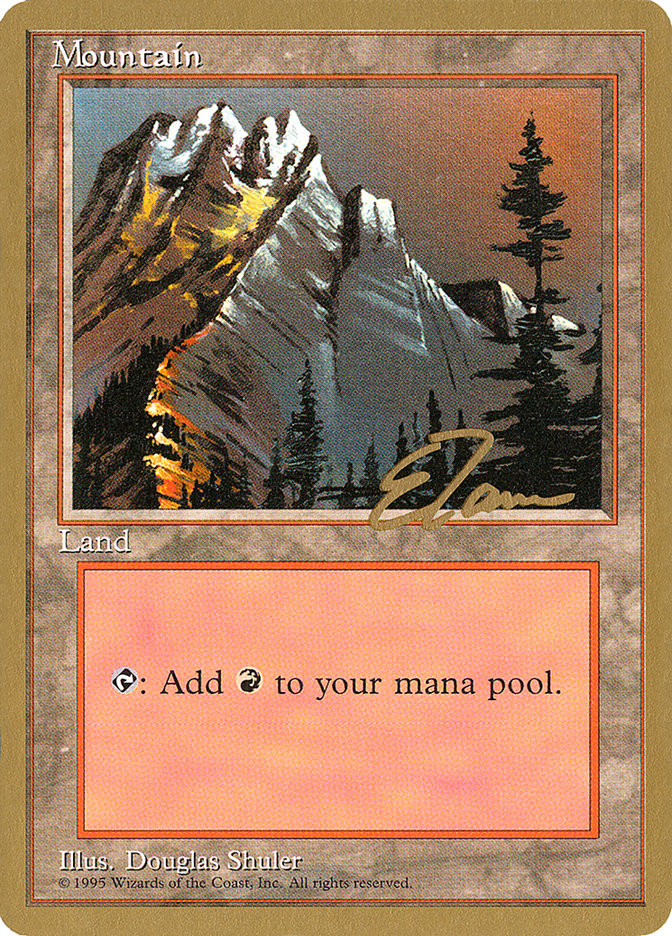 Mountain (et373) (Eric Tam) [Pro Tour Collector Set] | RetroPlay Games