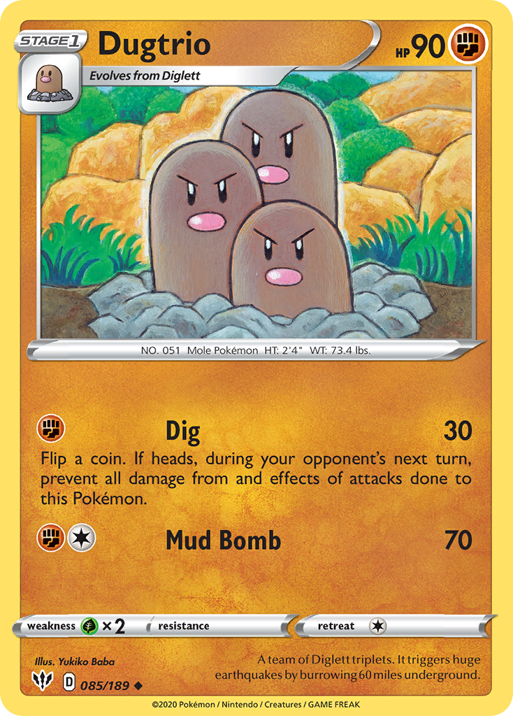 Dugtrio (085/189) [Sword & Shield: Darkness Ablaze] | RetroPlay Games