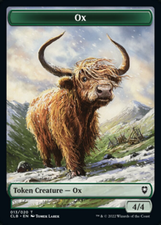 Ox Token [Commander Legends: Battle for Baldur's Gate Tokens] | RetroPlay Games