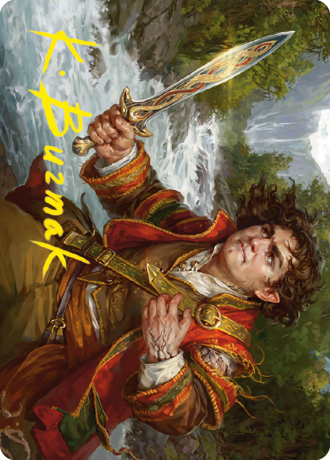 Frodo Baggins Art Card (16/81) (Gold-Stamped Signature) [The Lord of the Rings: Tales of Middle-earth Art Series] | RetroPlay Games