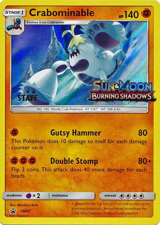 Crabominable (SM47) (Staff Prerelease Promo) [Sun & Moon: Black Star Promos] | RetroPlay Games