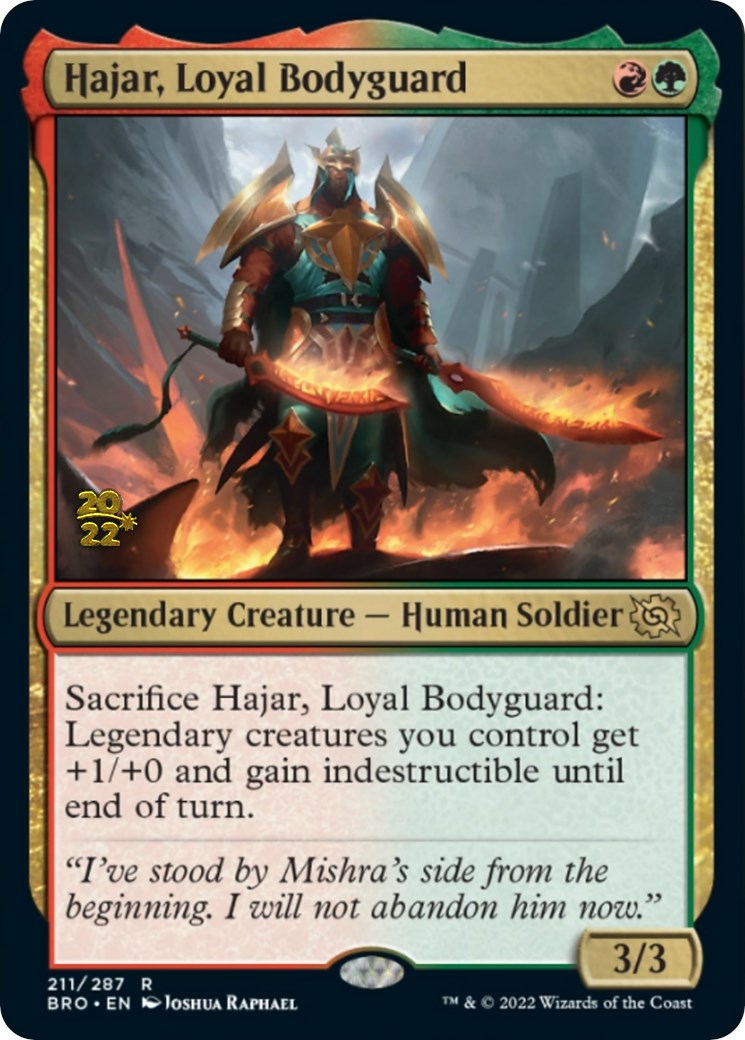 Hajar, Loyal Bodyguard [The Brothers' War: Prerelease Promos] | RetroPlay Games