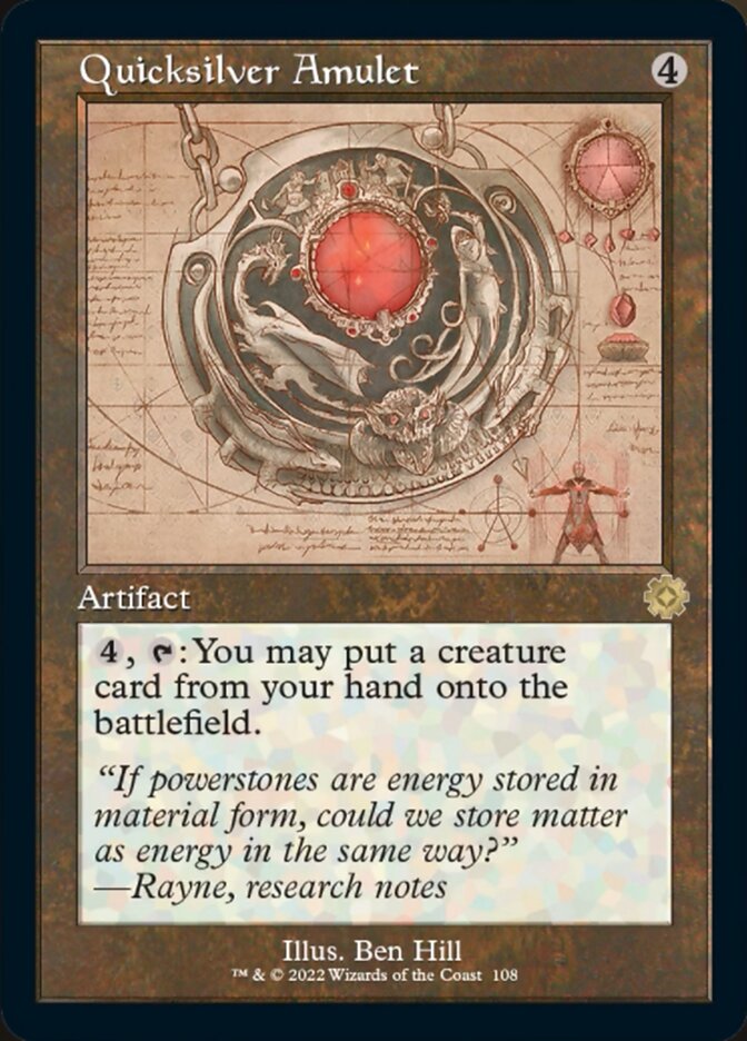 Quicksilver Amulet (Retro Schematic) [The Brothers' War Retro Artifacts] | RetroPlay Games