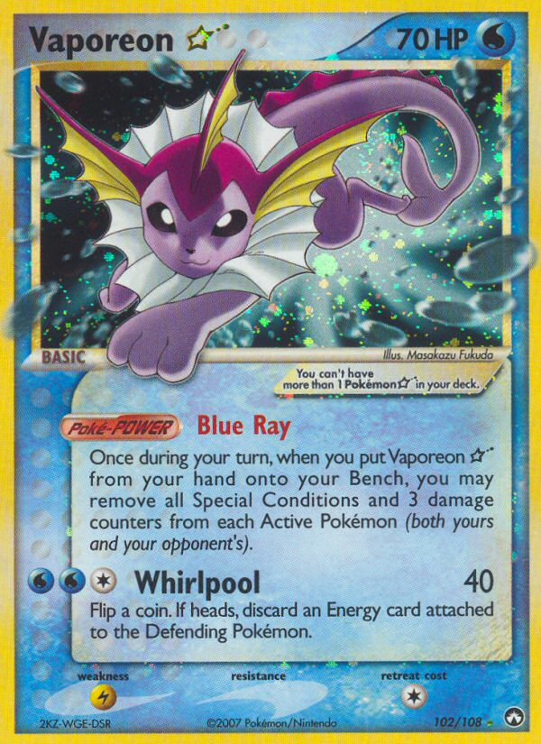 Vaporeon Star (102/108) [EX: Power Keepers] | RetroPlay Games