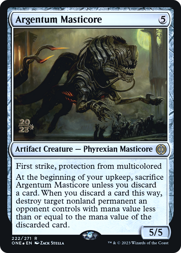 Argentum Masticore [Phyrexia: All Will Be One Prerelease Promos] | RetroPlay Games