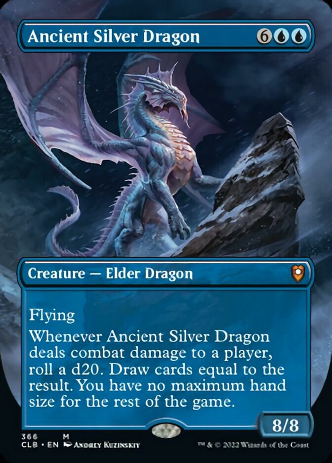 Ancient Silver Dragon (Borderless Alternate Art) [Commander Legends: Battle for Baldur's Gate] | RetroPlay Games