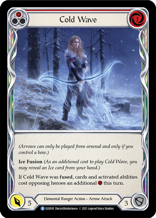 Cold Wave (Red) [ELE038] (Tales of Aria)  1st Edition Rainbow Foil | RetroPlay Games