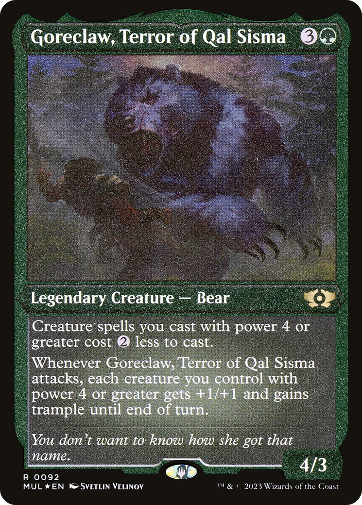 Goreclaw, Terror of Qal Sisma (Foil Etched) [Multiverse Legends] | RetroPlay Games