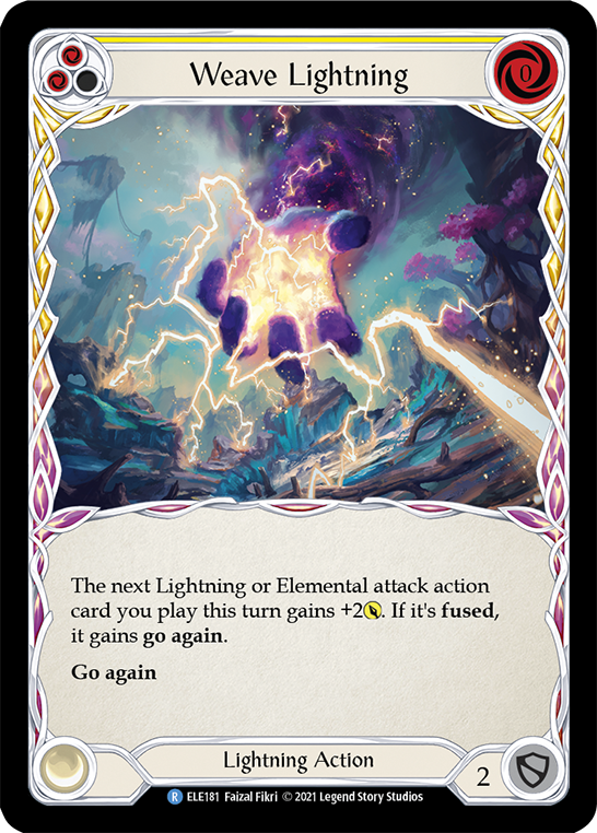 Weave Lightning (Yellow) [ELE181] (Tales of Aria)  1st Edition Rainbow Foil | RetroPlay Games