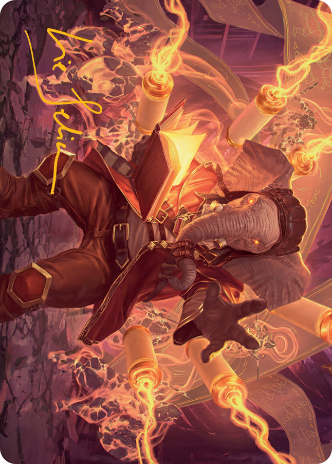 Quintorius, Loremaster Art Card (52) (Gold-Stamped Signature) [March of the Machine Art Series] | RetroPlay Games