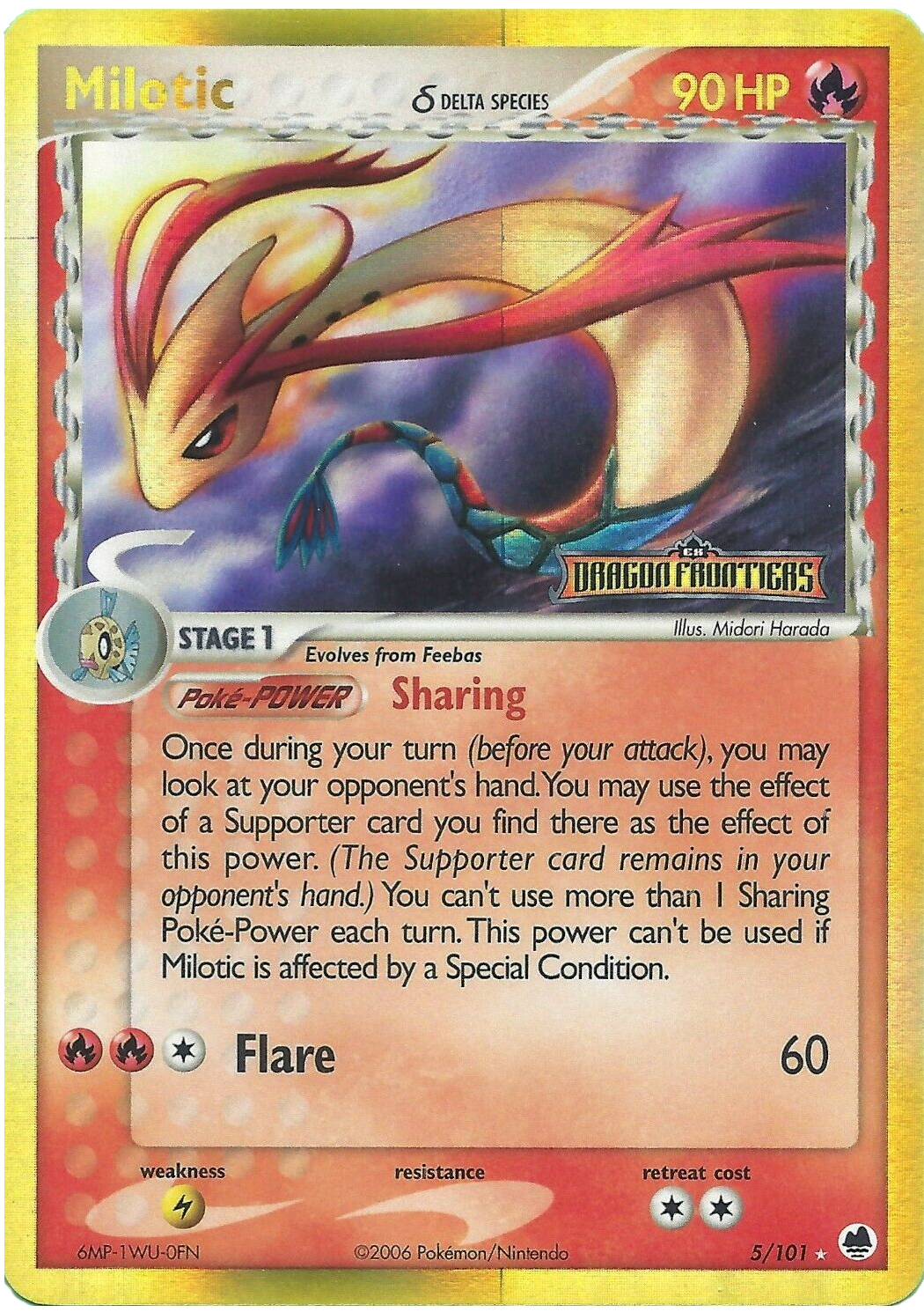 Milotic (5/101) (Delta Species) (Stamped) [EX: Dragon Frontiers] | RetroPlay Games